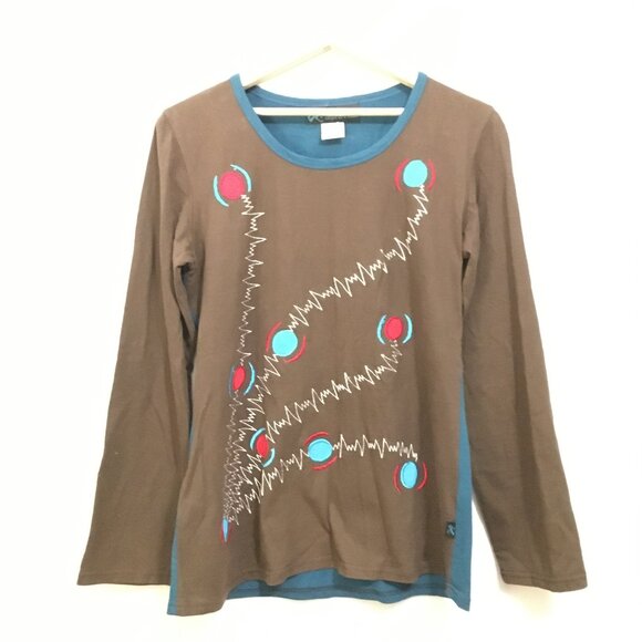 Canadian Designer Leopards & Roses Blue and Red Atomic Sweater - Picture 3 of 16